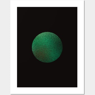 Green Galaxy Moon Posters and Art